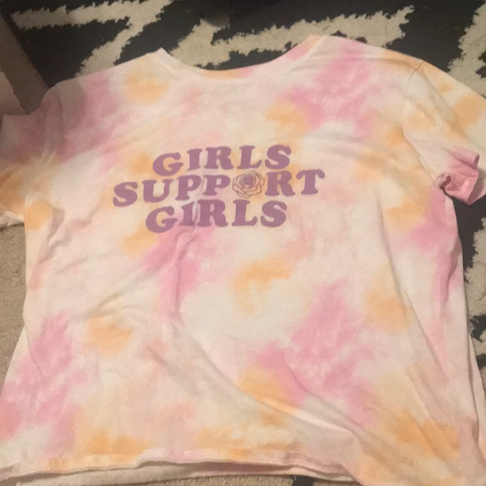 tie Dye t shirt “girls support girls”
